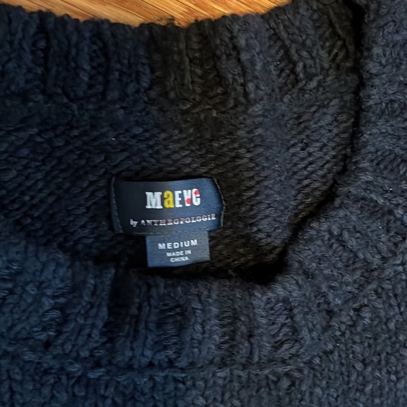 Anthropologie Maeve Embroidered Flowers Cropped Sweater Size Medium NWT - Picture 8 of 16